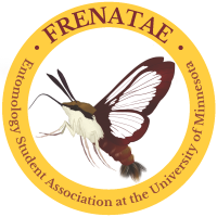 Frenatae logo - hummingbird moth in the center