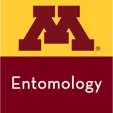 entomology logo- maroon M on a yellow background, underneath is white text "entomology" on a maroon background 